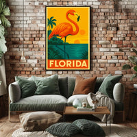 Florida Flamingo Poster