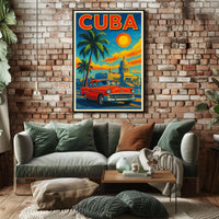 Vibrant Cuba Travel Poster