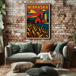 Nebraska Farm Life Poster