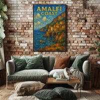 Amalfi Coast Poster Wall Art 18x24 Travel Gift Print