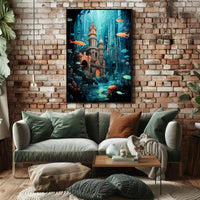 Enchanted Underwater City Poster