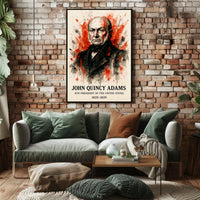 John Quincy Adams Watercolor Historical or Presidential Poster