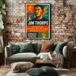 Jim Thorpe Legendary Athlete Poster
