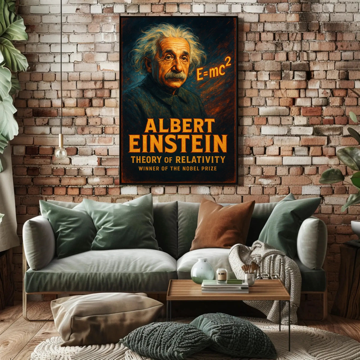 Albert Einstein Relativity Vintage Science Poster