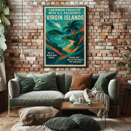 Caribbean Paradise Virgin Islands Poster