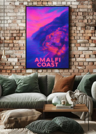Amalfi Coast Poster Wall Art for Coastal Decor 18x24