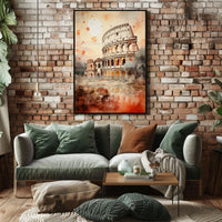 Rome Colosseum Grandeur Travel Poster