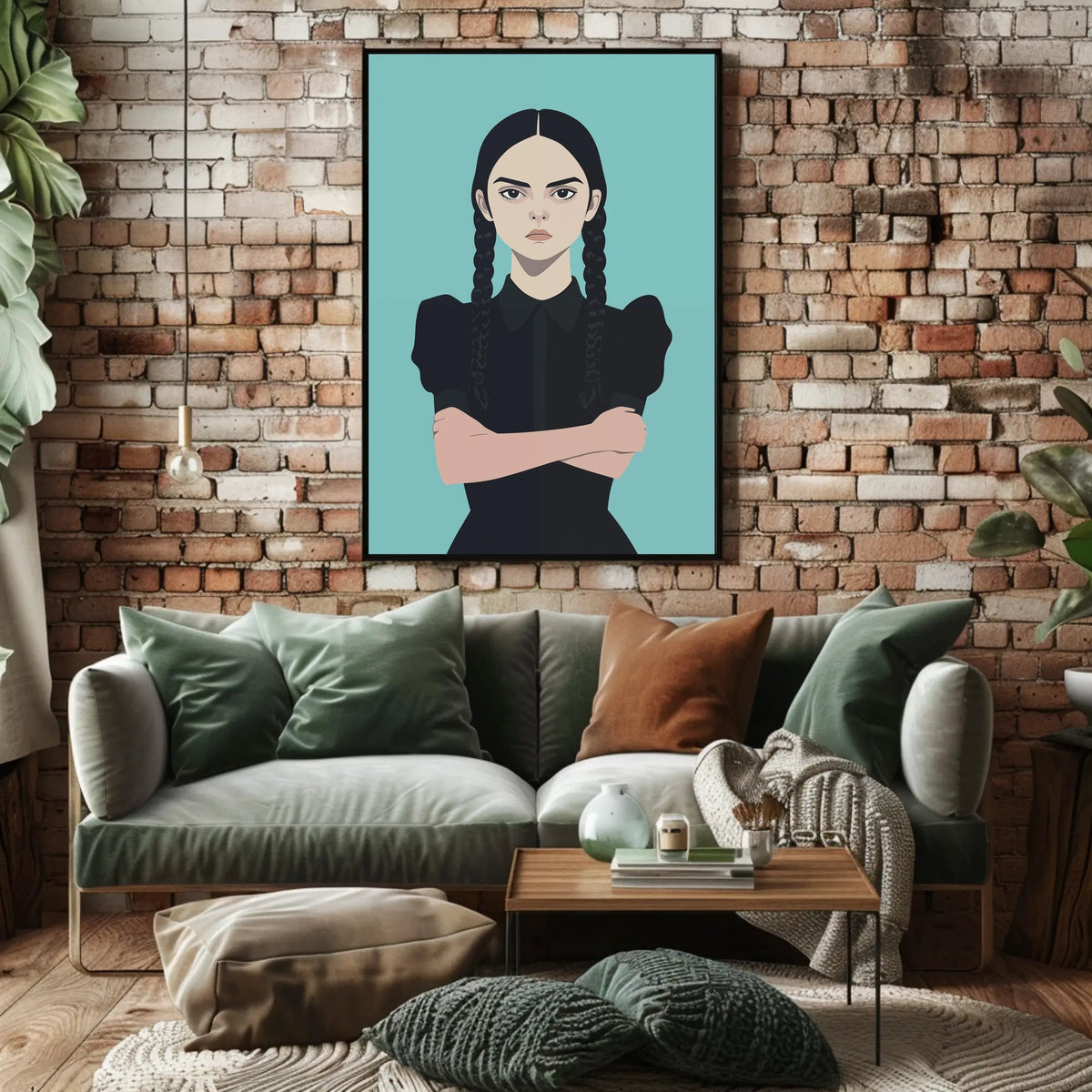 Gothic Girl Braided Hair Serious Poster