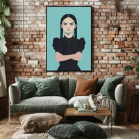 Gothic Girl Braided Hair Serious Poster