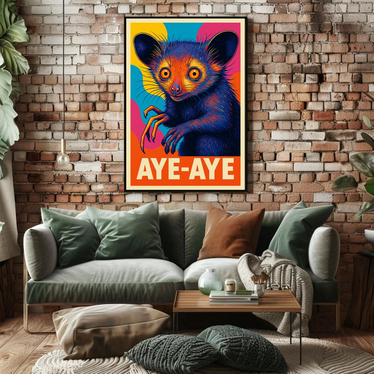 Aye-Aye Illustration Poster