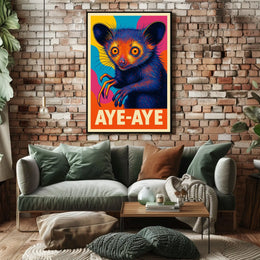 Aye-Aye Illustration Poster