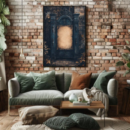 Gothic Mysterious Art Print with Ornate Ironwork Poster