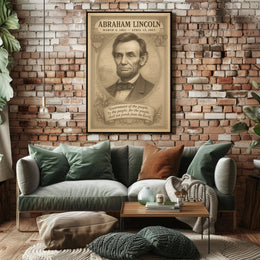 Abraham Lincoln 16th President Sketch Poster Wall Art Decor PosterGoat
