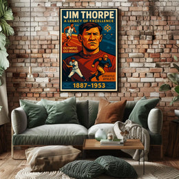 Jim Thorpe A Legacy Of Excellence Poster 18x24 Wall Art