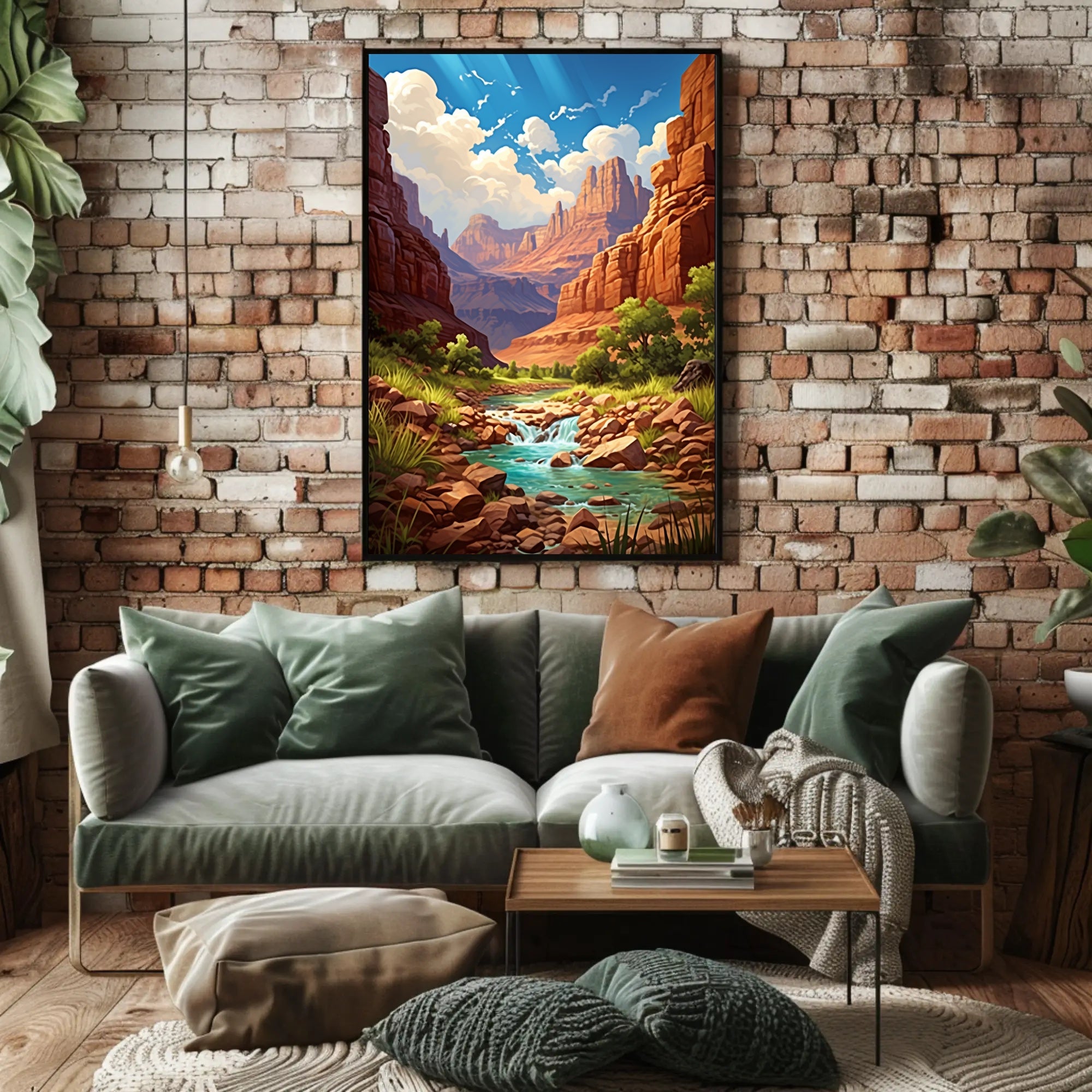 Majestic Canyon Landscape Poster