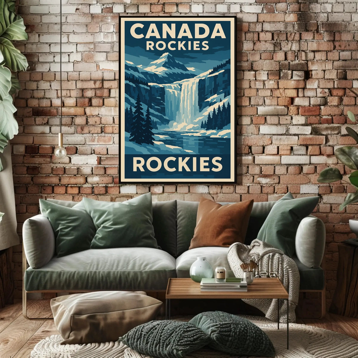 Canadian Rockies Vintage Travel Art Poster