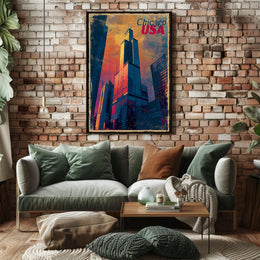 Chicago Skyline Poster