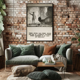 Patriotic Soldier Confronts Enemy in Propaganda Poster PosterGoat