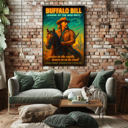Legendary Wild West Cowboy Adventure Cultural or Heritage Poster