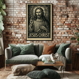 Jesus Christ Iconic Religious Figure Poster