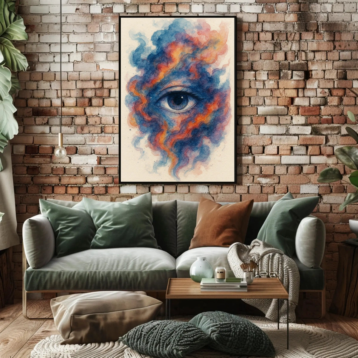Ethereal Eye Watercolor Abstract Artistic Poster