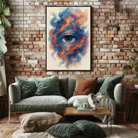 Ethereal Eye Watercolor Abstract Artistic Poster