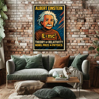 Albert Einstein Relativity Vintage Inspiring Poster