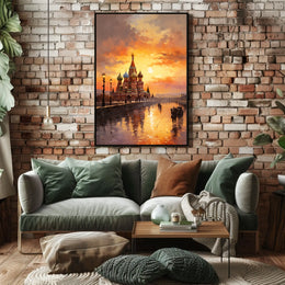 St. Basil's Cathedral at Sunset – Cultural or Heritage Poster