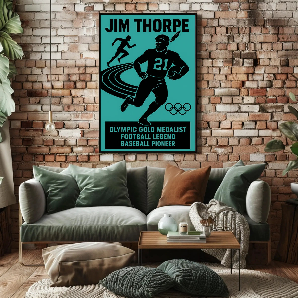 Celebrating a Sports Icon Jim Thorpe Poster