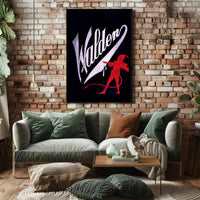 Devilish Vintage Mischief: Walden Theatrical Cultural Poster