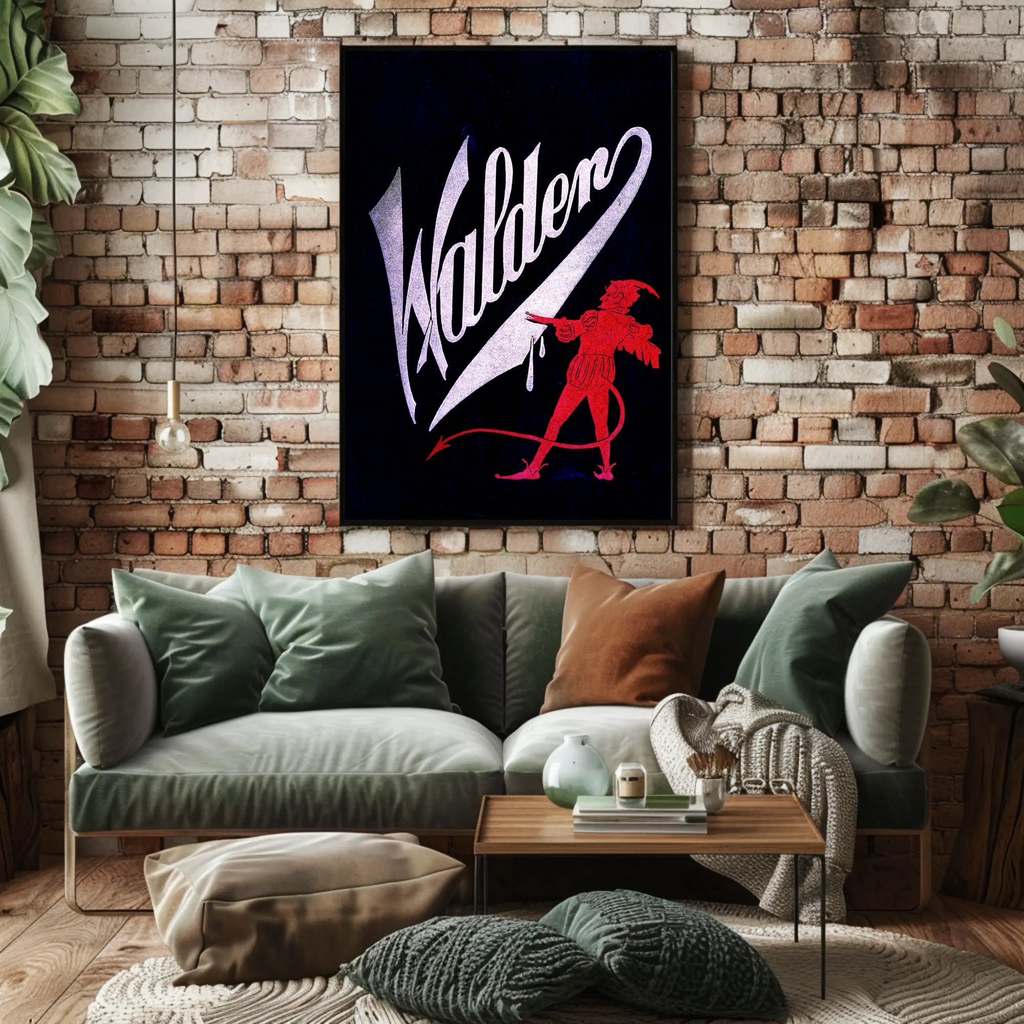 Devilish Vintage Mischief: Walden Theatrical Cultural Poster