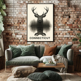 Connecticut Wildlife Reflection Poster