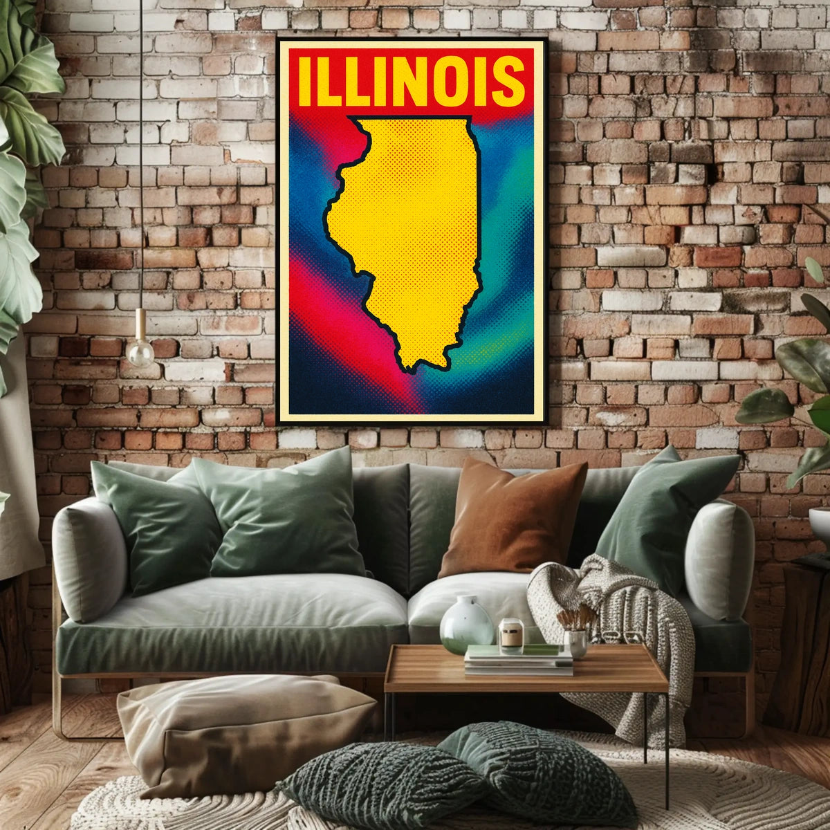 Vibrant Illinois Poster