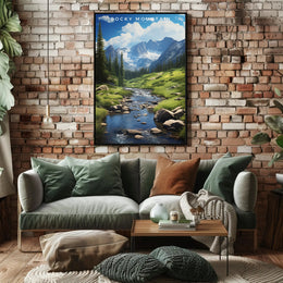 Rocky Mountains Serene Travel Poster Print