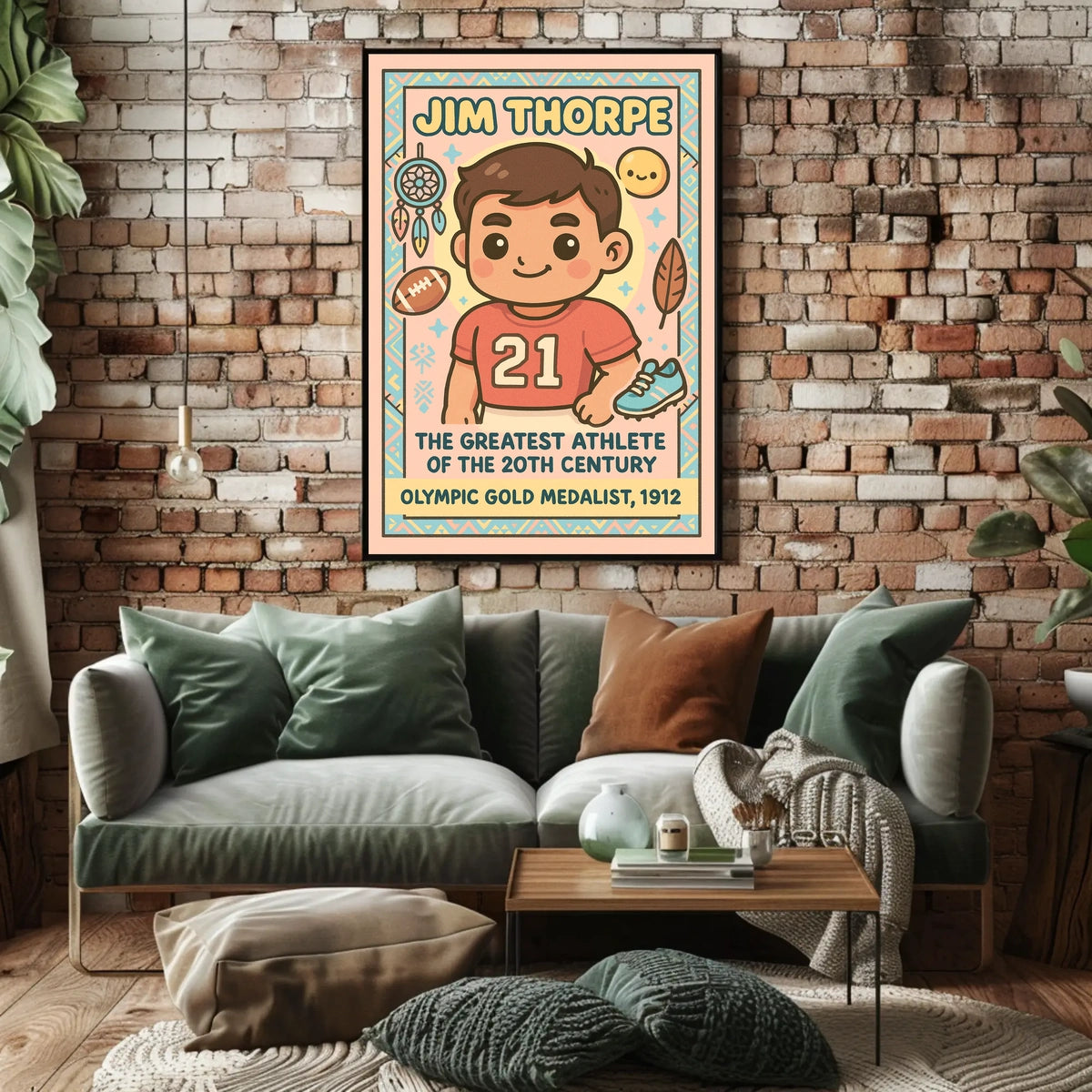Celebrating a Legendary Athlete Jim Thorpe Poster