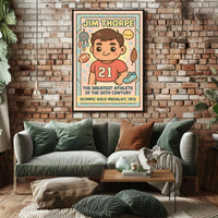 Celebrating a Legendary Athlete Jim Thorpe Poster