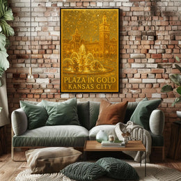 Plaza In Gold Kansas City Poster