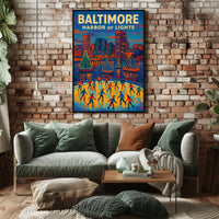 Baltimore Harbor of Lights Poster