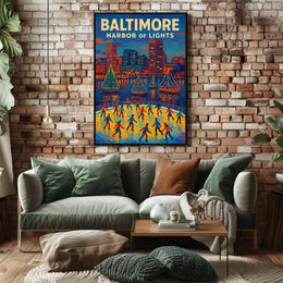 Baltimore Harbor of Lights Poster