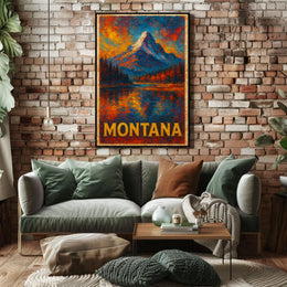 Montana Landscape Wanderlust Decor Poster