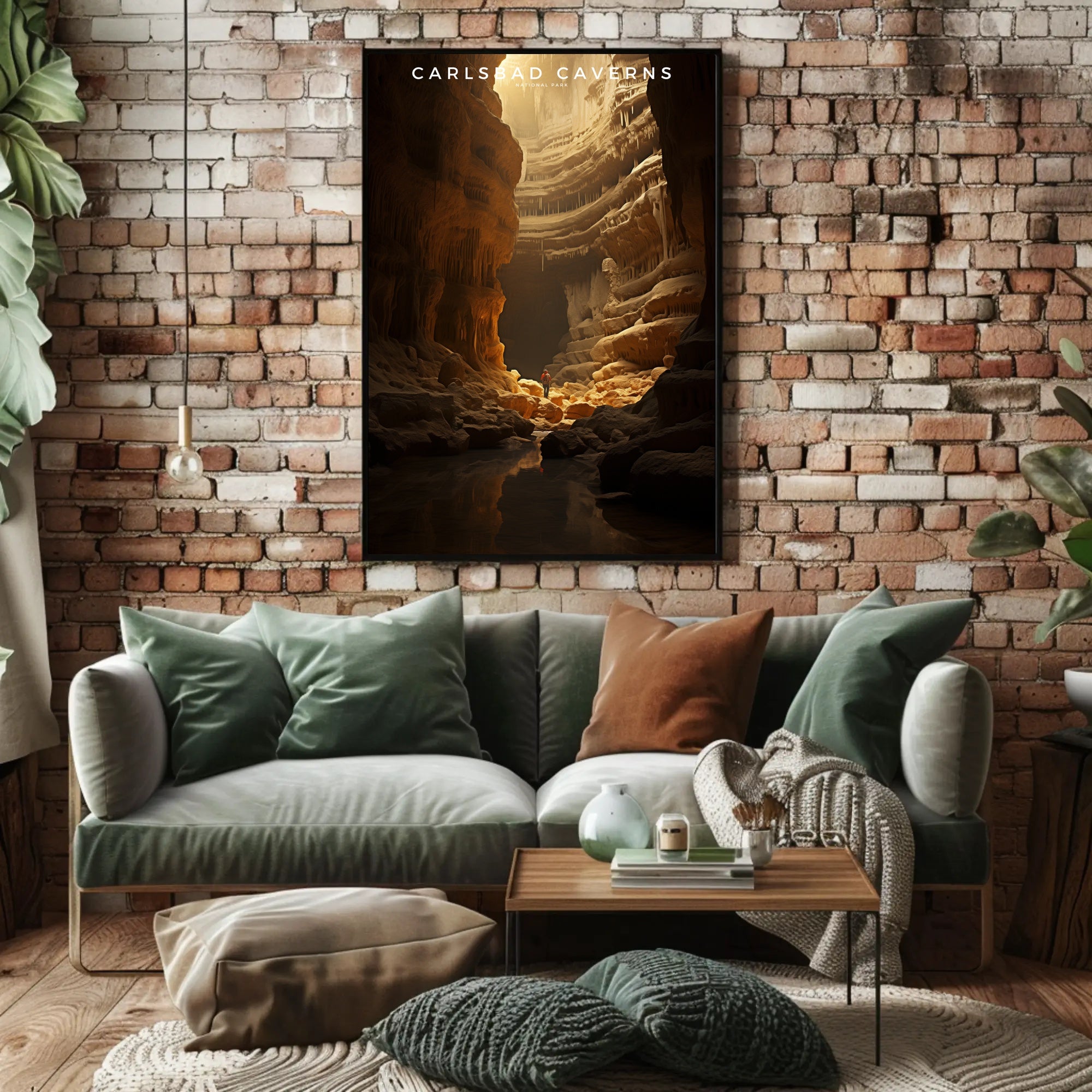 Carlsbad Caverns Travel Poster Vintage Wall Art