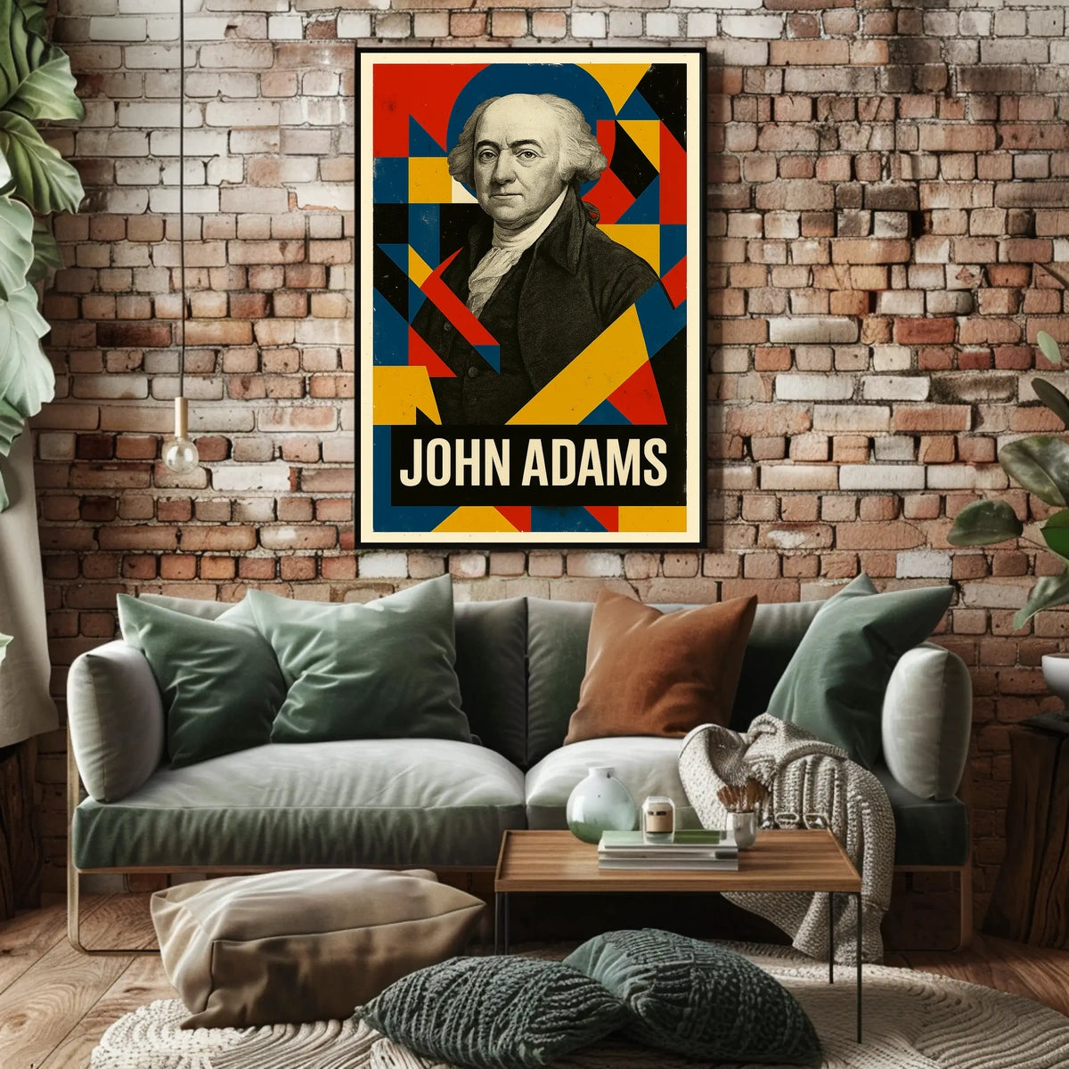 John Adams 2nd President of the United States Abstract Pop Poster