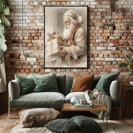 Vintage Santa Claus With Gifts Vintage Poster