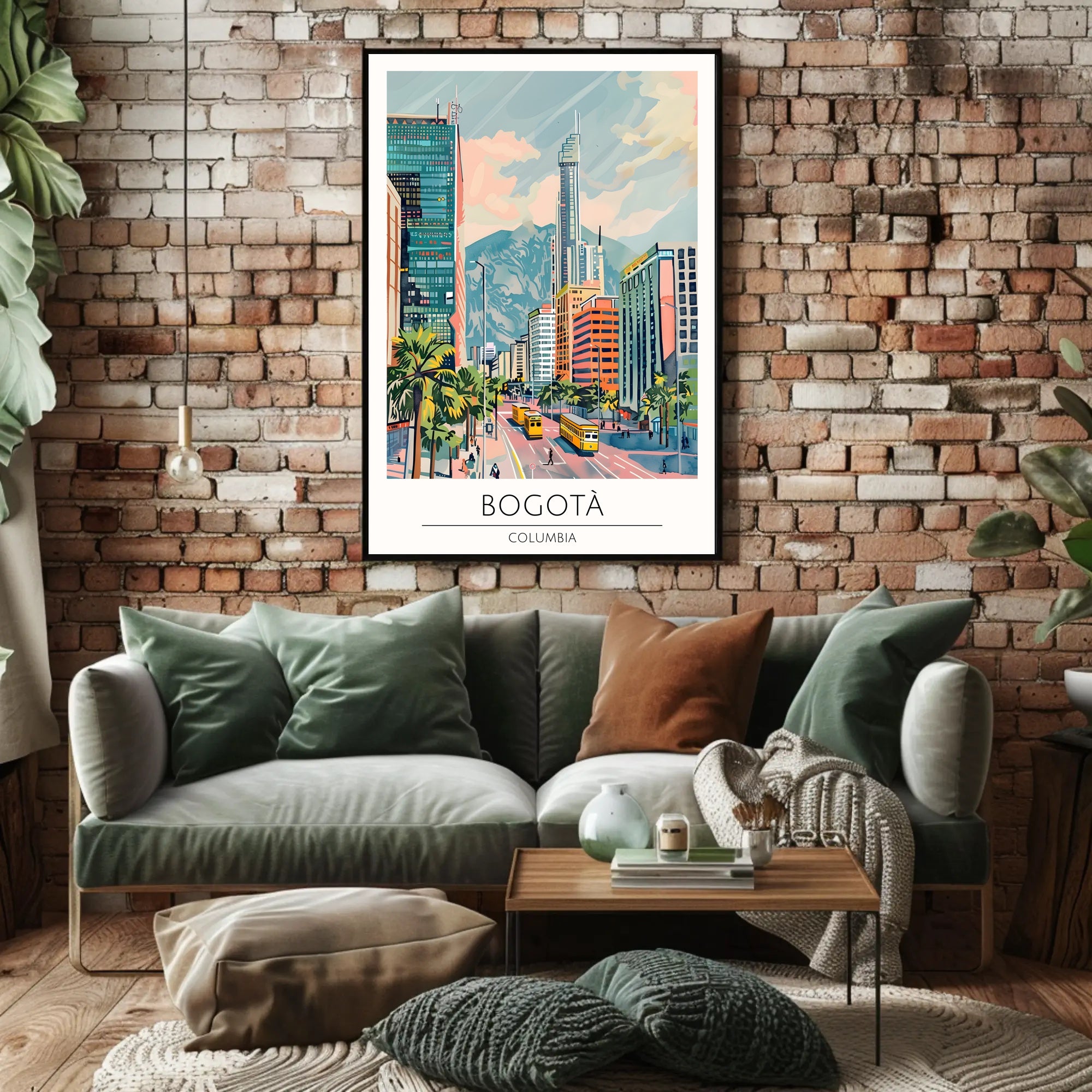 Vibrant Bogotá Cityscape Poster PosterGoat
