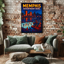 Memphis Riverfront Noël Poster