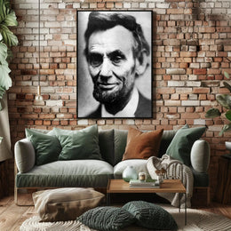 Abraham Lincoln Capitol Background Painting Poster Art Print PosterGoat