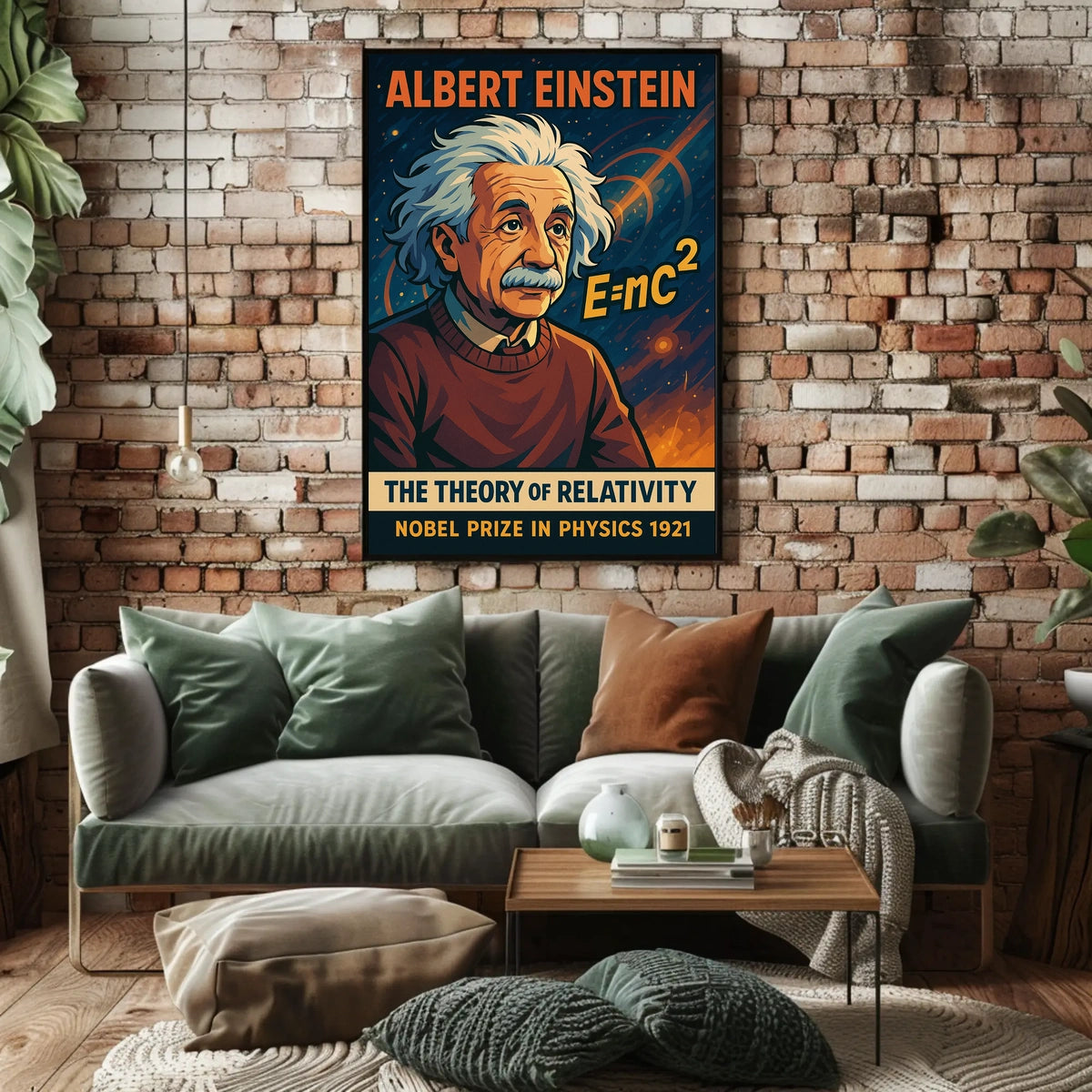 Einstein Relativity Scenic Wanderlust Poster