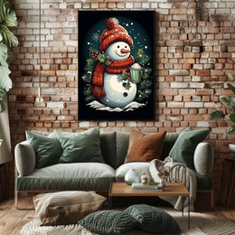 Festive Snowman Delight Poster