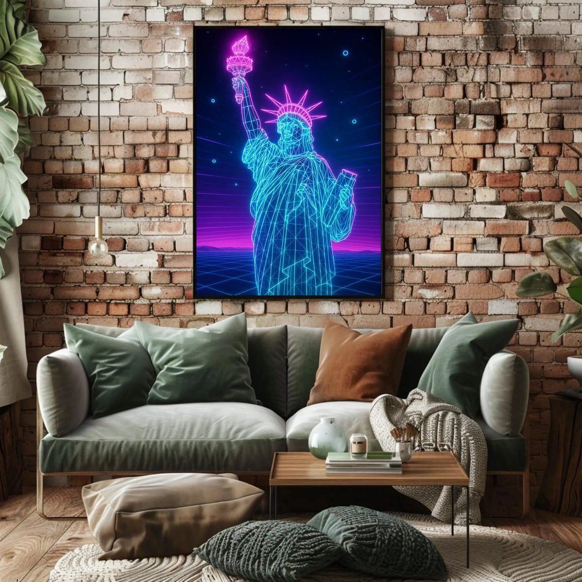 Neon Liberty Poster