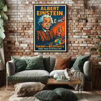 Einstein Nobel Prize Vintage Science Portrait Poster